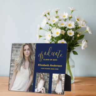 Minimalist 3 Photo Graduation Plaque