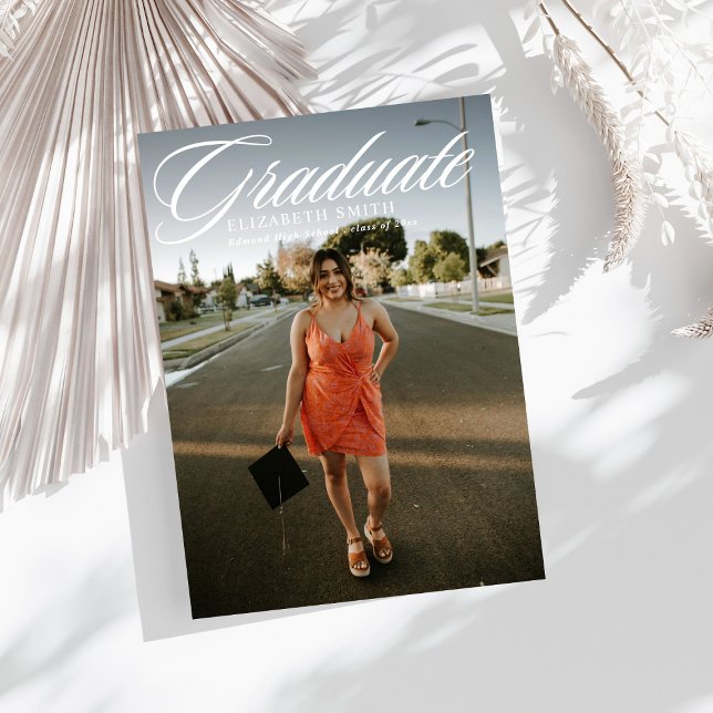 Minimalist 4 Photos Graduation Announcements (Creator Uploaded)