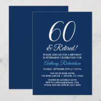Minimalist 60 and Retired Navy Blue Retirement