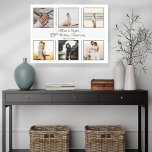 Minimalist 6 Photo 25th Wedding Anniversary Canvas Print<br><div class="desc">Capture the memories with this classy and elegant,  simple minimalist six-photo 25th Wedding Anniversary design.  Just add your photos,  couple's names and the date and you have created a keepsake to be treasured for a lifetime.</div>