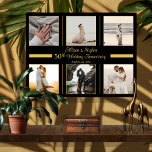 Minimalist 6 Photo 50th Wedding Anniversary Canvas Print<br><div class="desc">Capture the memories with this classy and elegant,  simple minimalist six-photo 50th Wedding Anniversary design.  Just add your photos,  couple's names and the date and you have created a keepsake to be treasured for a lifetime.</div>
