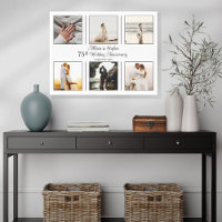 Minimalist 6 Photo 75th Wedding Anniversary