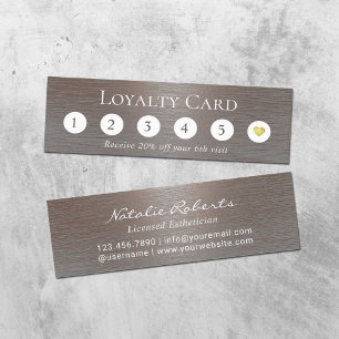 Minimalist 6 Punch Modern Copper Customer Loyalty Card