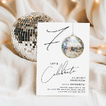 Minimalist 70th Disco Ball Birthday Party Invitation<br><div class="desc">Celebrate the milestone of turning 70 with our chic and minimalist 70th Birthday Party Invitation! This invitation sets the stage for a memorable celebration, featuring the numerals '70' with a unique twist - the '0' is a sparkling disco ball, shining on our crisp white background. The modern party template complemented...</div>