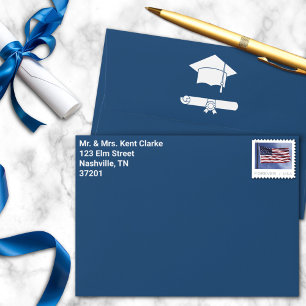 Minimalist 8th Grade Graduation Pre-addressed Envelope
