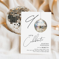 Minimalist 90th Disco Ball Birthday Party