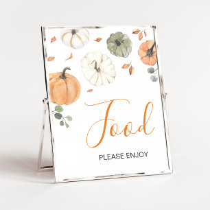 Minimalist A Little Pumpkin Baby Shower Food Poster