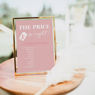 Minimalist A Sweet Girl Baby Shower Price Is Right Invitation