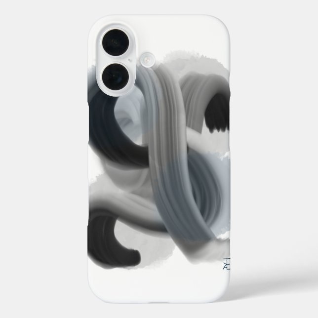 Minimalist Abstract Art iPhone 16 case (Back)