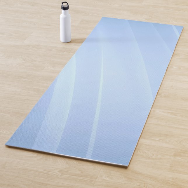 Minimalist Abstract Blue Lines Yoga Mat (In Situ)