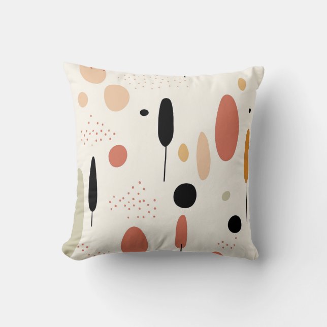 Minimalist Abstract Boho Pattern Cushion (Front)