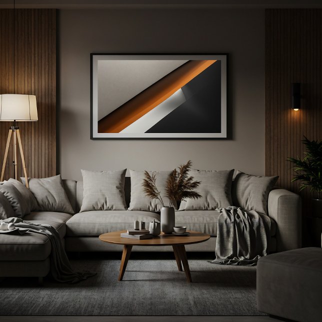 Minimalist Abstract Burnt Orange Accent Canvas Print (Creator Uploaded)