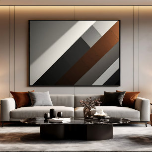 Minimalist Abstract Copper Accent Canvas Print