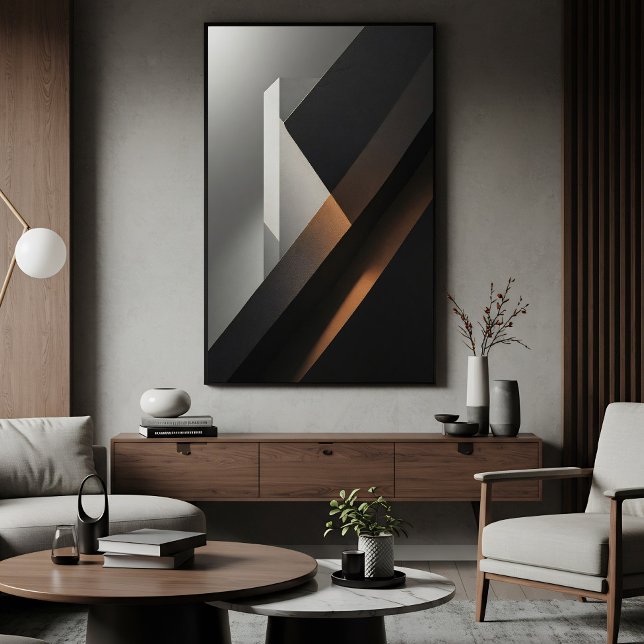 Minimalist Abstract Dark Concrete Canvas Print (Creator Uploaded)