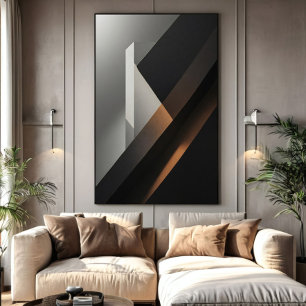 Minimalist Abstract Dark Concrete Poster