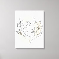 Minimalist Abstract Face Line Art