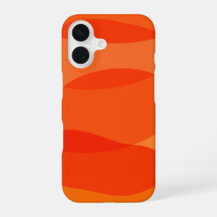 Minimalist Abstract Geometric Art in Orange Red iPhone 16 Case