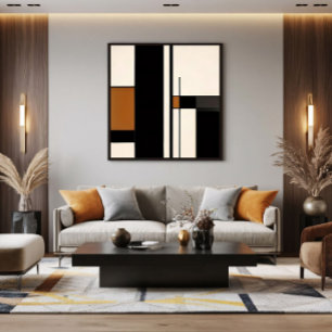 Minimalist Abstract Geometric Colour Block Canvas Print