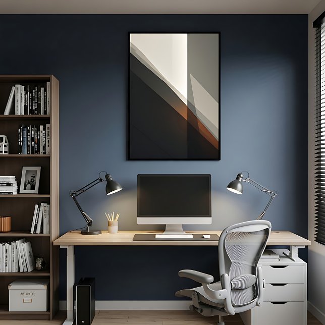 Minimalist Abstract Geometric Rust Canvas Print (Creator Uploaded)