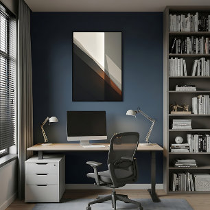 Minimalist Abstract Geometric Rust Poster