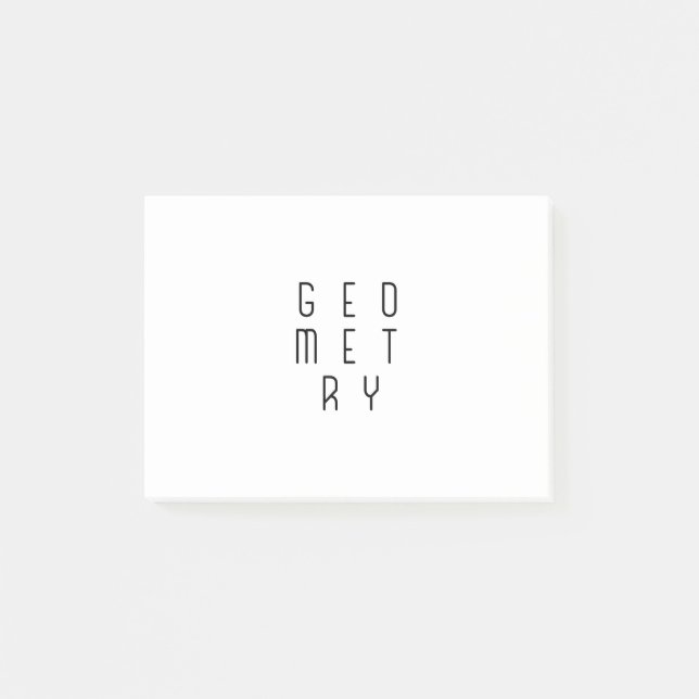 Minimalist Abstract Geometry Optical Illusion Post-it Notes (Front)