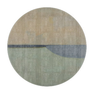 Minimalist Abstract Horizon Soft Neutral Landscape Cutting Board
