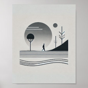 Minimalist Abstract Human Journey Wall Art