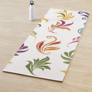 Minimalist Abstract Leaf Yoga Mat