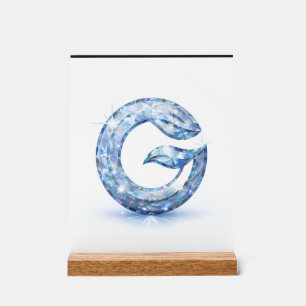 Minimalist Abstract Letter G  Acrylic Sign