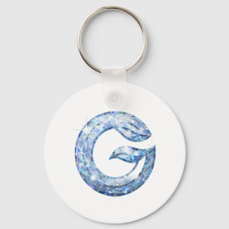 Minimalist Abstract Letter G – Modern Geometric De Key Ring