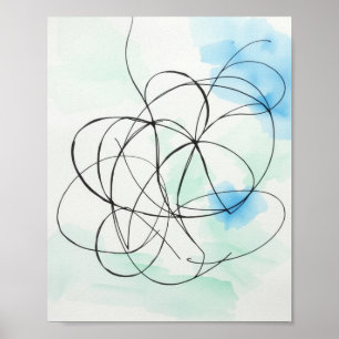 Minimalist Abstract Line Drawing Prints Set