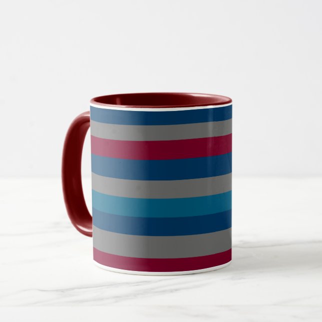 Minimalist abstract modern lines pattern mug (Front Left)