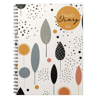 Minimalist Abstract Neutral Pattern Throw Pillow Notebook