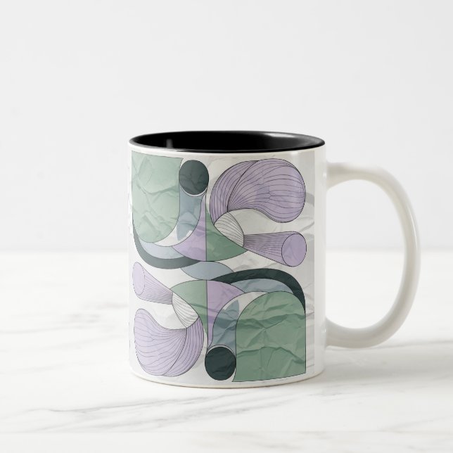 Minimalist Abstract Pattern Mug in Soft Pastels" (Right)