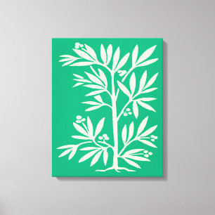 Minimalist Abstract Plant Silhouette Canvas Print