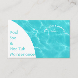 Minimalist Abstract Pool Water Ripples   Business  Card