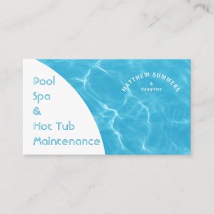 Minimalist Abstract Pool Water Ripples    Business Card