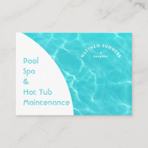 Minimalist Abstract Pool Water Ripples    Business Card