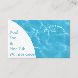 Minimalist Abstract Pool Water Ripples Oceania Business Card