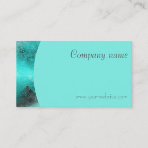 Minimalist abstract QR turquoise Business Card