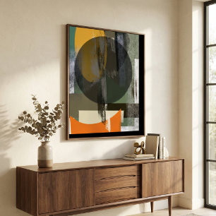 Minimalist abstract trendy artistic colourful poster