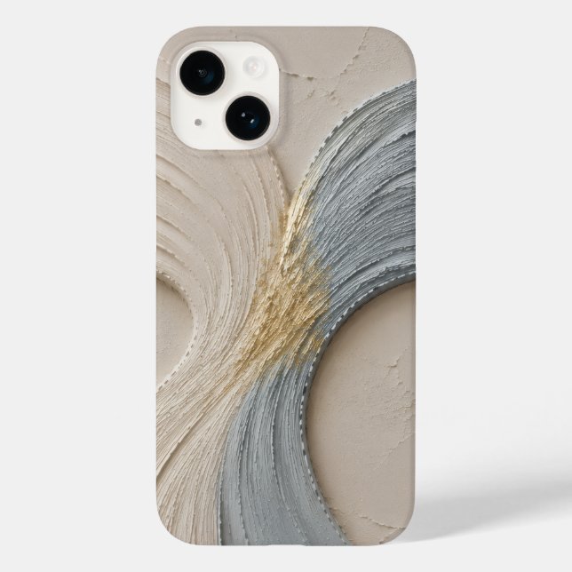 Minimalist Abstract Wave Phone Case (Back)