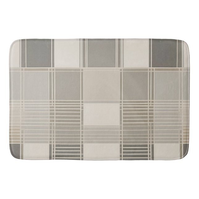 "Minimalist Abstract with Geometric Pattern Bath Mat (Front)