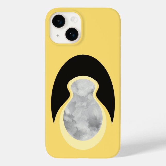 Minimalist Abstract Yellow Cloud-Seed Case-Mate iPhone Case (Back)