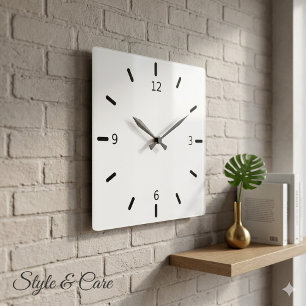 Minimalist Acrylic Square  10.75" Wall Clock