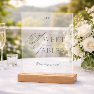 Minimalist Acrylic Sweet Table Wedding Sign