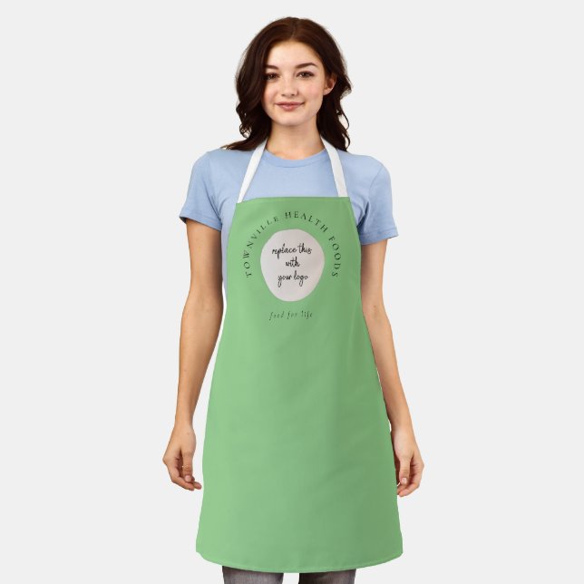 Minimalist Add Logo Health Food Store Workwear Apron (Worn)
