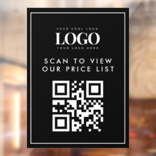 Minimalist Add Logo Qr Code Scan Price List Framed