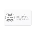 Minimalist add your logo black white monogram hair