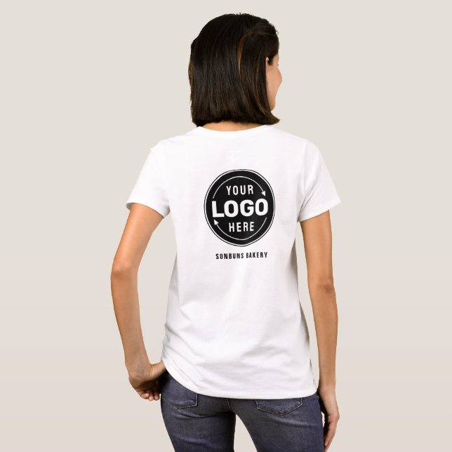 Minimalist Add Your Logo Employee Company Staff T-Shirt (Back Full)